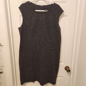 Ann Taylor Black and White Textured Dress